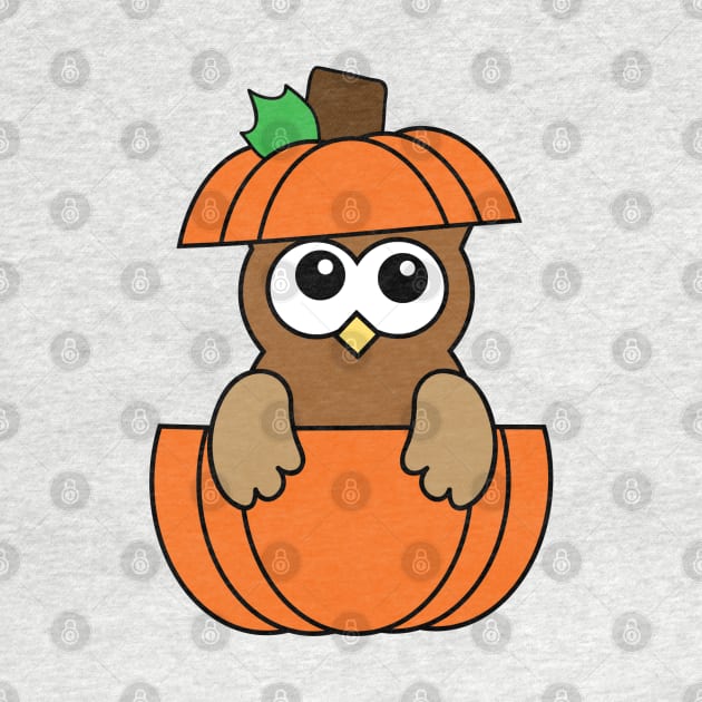 Cute Owl In Pumpkin by PLLDesigns